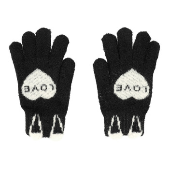 Gloves for touch screens LOVE BLACK