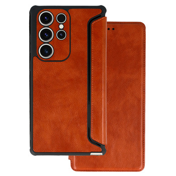 Kabura Razor Leather Book do Samsung Galaxy S23 Plus brązowa