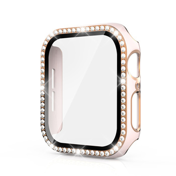 Etui do Apple Watch 45mm Diamond różowo-złote