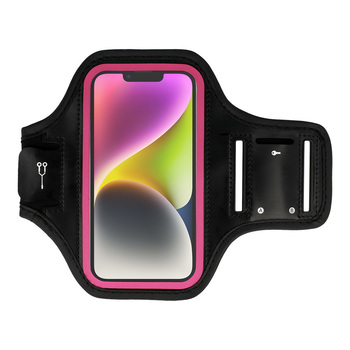 Futerał na ramię slim Typ 2 do Iphone 13/13Pro/14/14 Pro/15/15Pro/16/16 Pro/Samsung S21/S22/S23/S24 - 5,5 cala Czarno-różowy