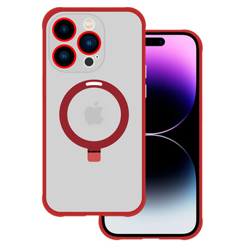 Tel Protect Magical Magsafe Stand Case do Iphone 15 czerwony