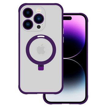 Tel Protect Magical Magsafe Stand Case for Iphone 15 Pro purple