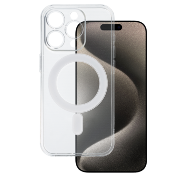 TEL PROTECT MagSilicone Case do Iphone 15 Pro Przezroczysty