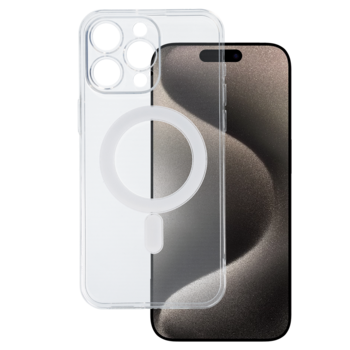 TEL PROTECT MagSilicone Case do Iphone 15 Pro Max Przezroczysty