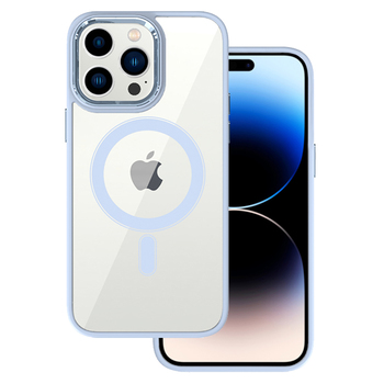 Tel Protect Magnetic Clear Case for Iphone 15 Pro Max Light blue