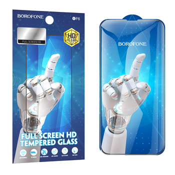 Borofone Hartowane szkło BF6 Diamond Armor Full Screen HD do Iphone 17e/16e/14/13/13 Pro - 10 sztuk