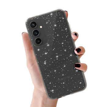 Crystal Glitter Case do Samsung Galaxy S23 FE Srebrny