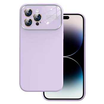Soft Silicone Lens Case for Iphone 14 Pro Max light purple