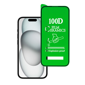 Hartowane szkło HARD CERAMIC do IPHONE 15 PLUS CZARNE