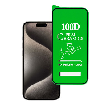 Hartowane szkło HARD CERAMIC do IPHONE 15 PRO CZARNE