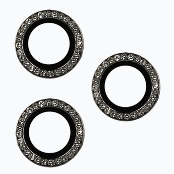 Tempered Glass HARD DIAMOND for camera (LENS) for Iphone 15 Pro/15 Pro Max black (lens 3 pieces)