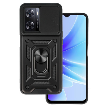 Slide Camera Armor Case for Oppo A57 Black