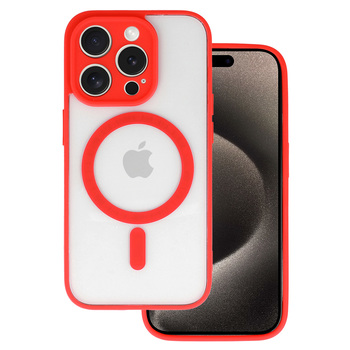 Acrylic Color Magsafe Case do Iphone 15 Pro czerwony