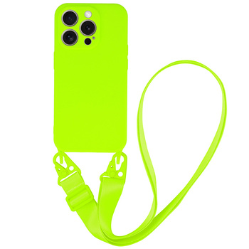 Strap Silicone Case for Iphone 13 Pro design 2 lime