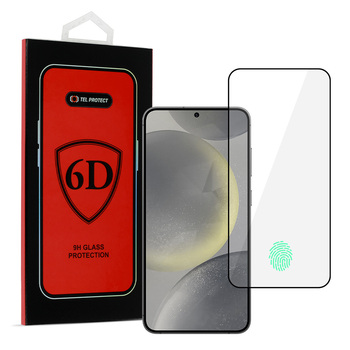 Hartowane szkło Tel Protect Full Glue 6D do SAMSUNG GALAXY S24 CZARNE (with fingerprint unlock)