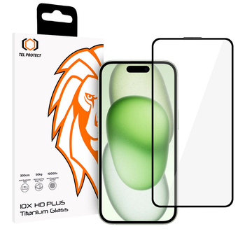Hartowane szkło Tel Protect 10X HD Plus Titanium do Iphone 15
