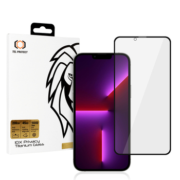 Hartowane szkło Tel Protect 10X Privacy Titanium do Iphone 13 Pro Max