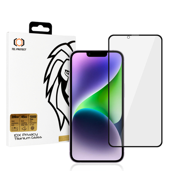 Hartowane szkło Tel Protect 10X Privacy Titanium do Iphone 14