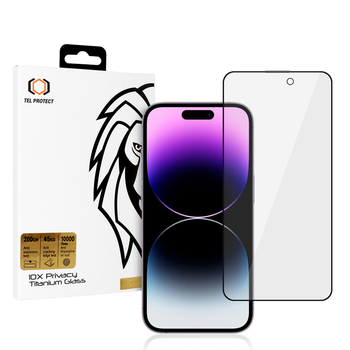 Hartowane szkło Tel Protect 10X Privacy Titanium do Iphone 14 Pro