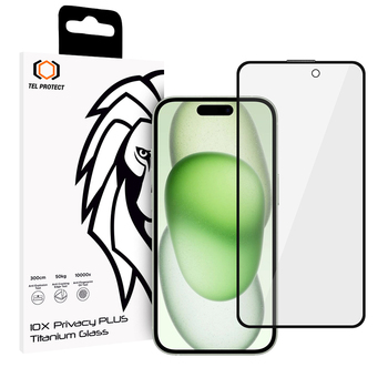 Hartowane szkło Tel Protect 10X Privacy Plus Titanium do Iphone 15