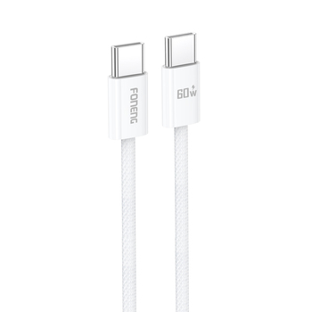 Foneng Kabel X110 - Typ C na Typ C - PD 60W 3A 1,2 metr biały