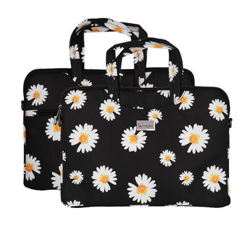 Wonder Briefcase Laptop 15-16 cali stokrotki czarne