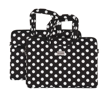 Wonder Briefcase Laptop 15-16 cali groszki czarne