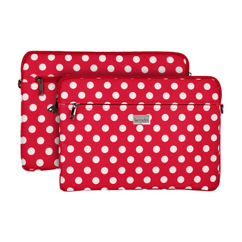 Wonder Sleeve Laptop 15-16 cali groszki czerwone