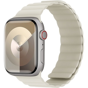 Benks Pasek Magnetic Silicone Watch Band do Apple Watch 42/44/45/49 beżowy