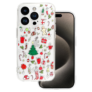 TEL PROTECT Christmas Clear Case for Iphone 14 Design 2