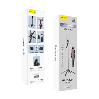 Blavec Selfie Stick Aluminium Fusion P-09 tripod + pilot 1,8 metra (SSFP09-TRB18) czarny