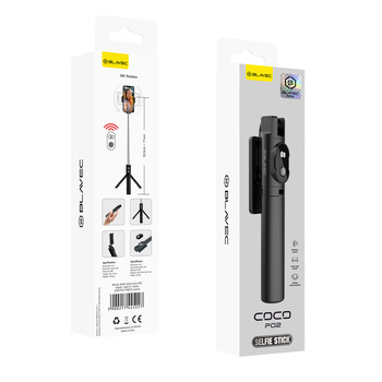 Blavec Selfie Stick Coco P-02 tripod + pilot 0,7 metra (SSCP02-TRB07) czarny
