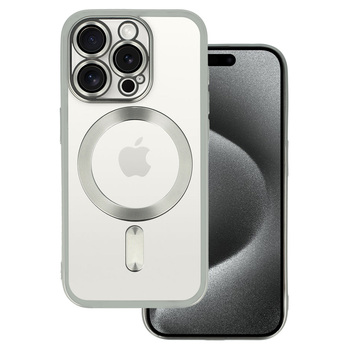 Metallic Magsafe Case for Iphone 16 Silver