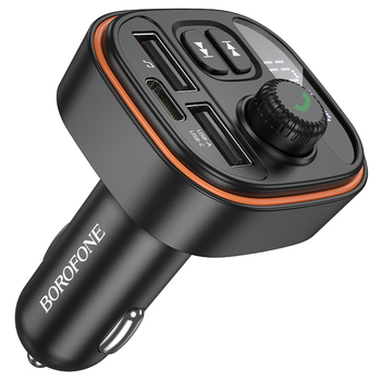 Borofone Transmiter FM BC59 Heroic MP3, Bluetooth - 2xUSB + Typ C - czarny