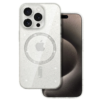 Glitter Magsafe Case do Samsung Galaxy S25 przezroczysty