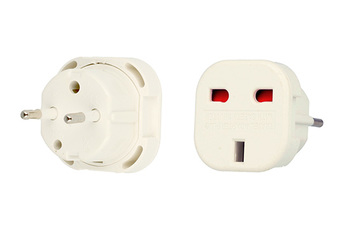 Adapter ładowarki Anglia/Polska - Biały