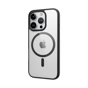 Rock Guard Series Magnetic Case for Iphone 16 Pro Max transparent-black