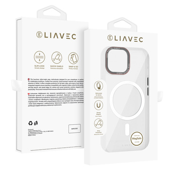 Liavec Hybrid Magsafe Clear Case do Iphone 15