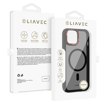 Liavec Hybrid Smoke Magsafe Case do Iphone 15