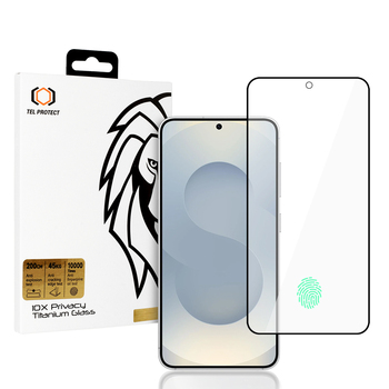 Hartowane szkło Tel Protect 10X Privacy Titanium do Samsung Galaxy S25 Plus/S24 Plus (with fingerprint unlock)