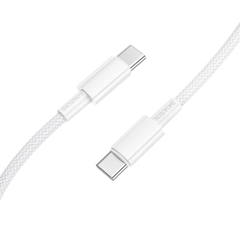 Borofone Kabel BX117 Source - Typ C na Typ C - PD 60W 3A 1 metr biały