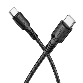 Borofone Kabel BX116 Certain - Typ C na Typ C - PD 60W 3A 1 metr czarny