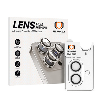 Hartowane szkło Tel Protect 3D Lens na aparat do Iphone 16/16 Plus przezroczysty (obiektyw 2 sztuki)