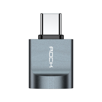 Rock Adapter CA03 - USB (żeński) na Typ C (męski) - ciemnoszary