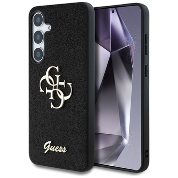 Oryginalne Etui GUESS Fixed Glitter Big 4G Metal Logo do Samsung Galaxy S25 Plus czarny
