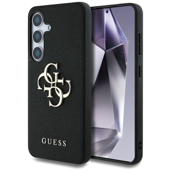 Oryginalne Etui GUESS Grained Big 4G Logo Small Classic Logo do Samsung Galaxy S25 Plus czarny