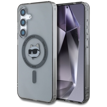 Oryginalne Etui KARL LAGERFELD Button Choupette Head Printed Logo Magsafe do Samsung Galaxy S25 czarny