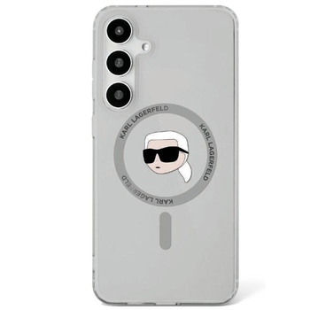 Oryginalne Etui KARL LAGERFELD Button Karl Head Printed Logo Magsafe do Samsung Galaxy S25 czarny