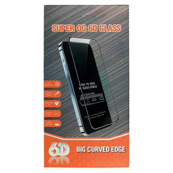 Hartowane szkło Full Glue 6D do IPHONE 11 Czarne - PAKIET 10 SZTUK