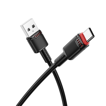 Borofone Kabel BX110 Beneficio - USB na Typ C - 3A 1 metr czarny